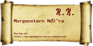 Morgenstern Nóra névjegykártya
